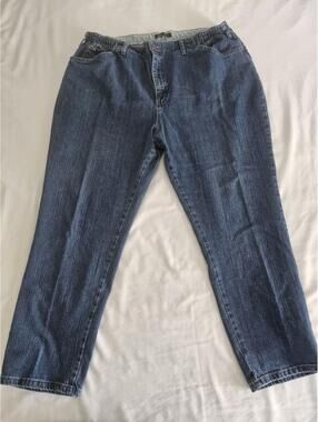 Lee‎ Denim Jeans Side Elastic Waist Women's Size 24W Medium Relaxed Fit